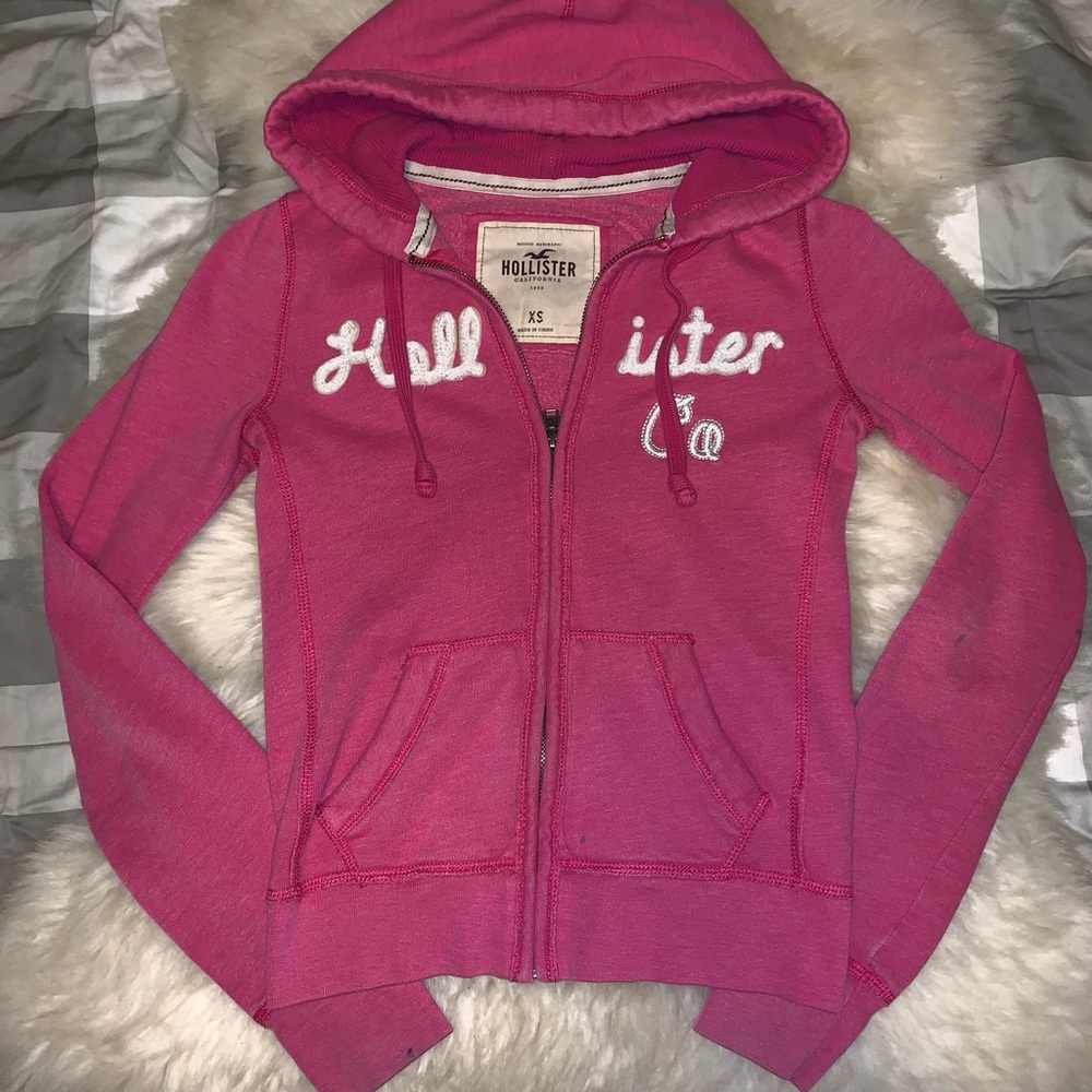 XS hollister zip up hoodie